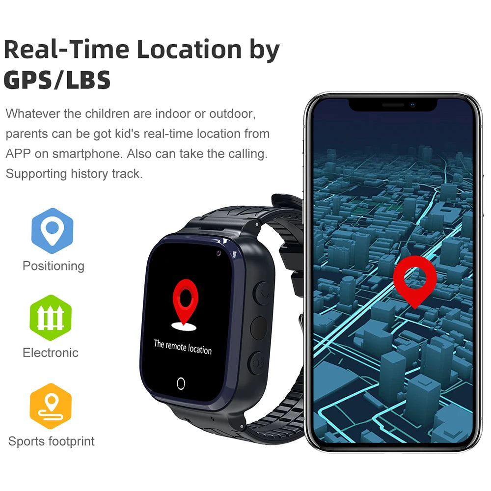 New Kids Smart Watch GPS Tracker SOS Monitor Position Phone GPS Baby Watch IOS Android PK Q50 Q12 S9 Q90 Children Watch