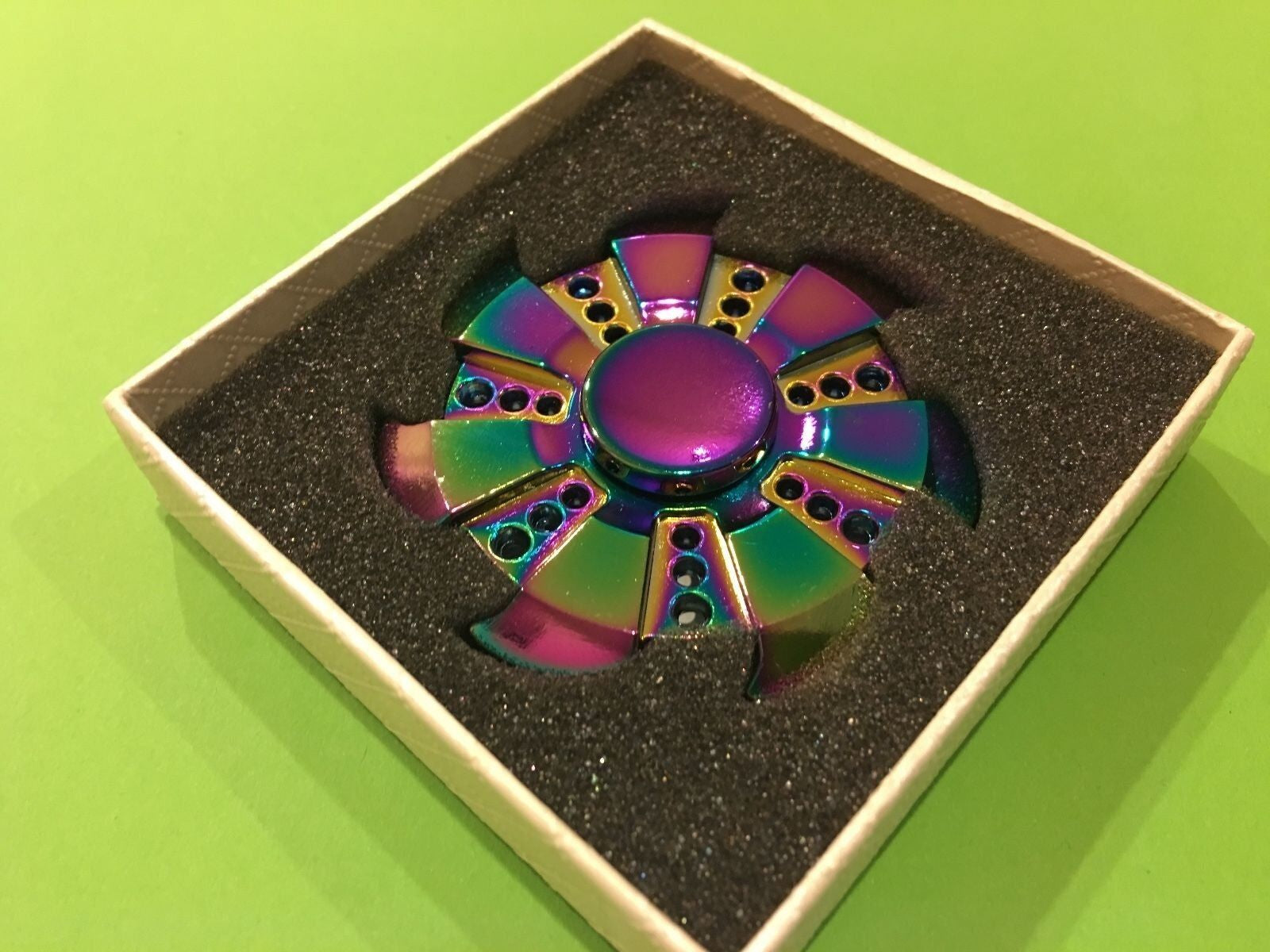 Kids Adult Toy Hand Fidget Spinner High Speed Focus Fun, Metal in Box, Good Gift
