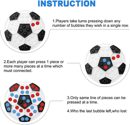 4 Pack Pop Fidget Toy It for Boys, Sensory Bubble Football Basketball Baseball Rugby Soccer Push Its Pop Toys Autism Stress Reliever Silicone Toy Gifts for Kids Adults, Relieve Anxiety Autis