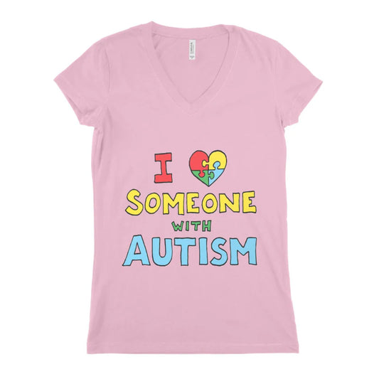 I Love Someone with Autism Women T-Shirt