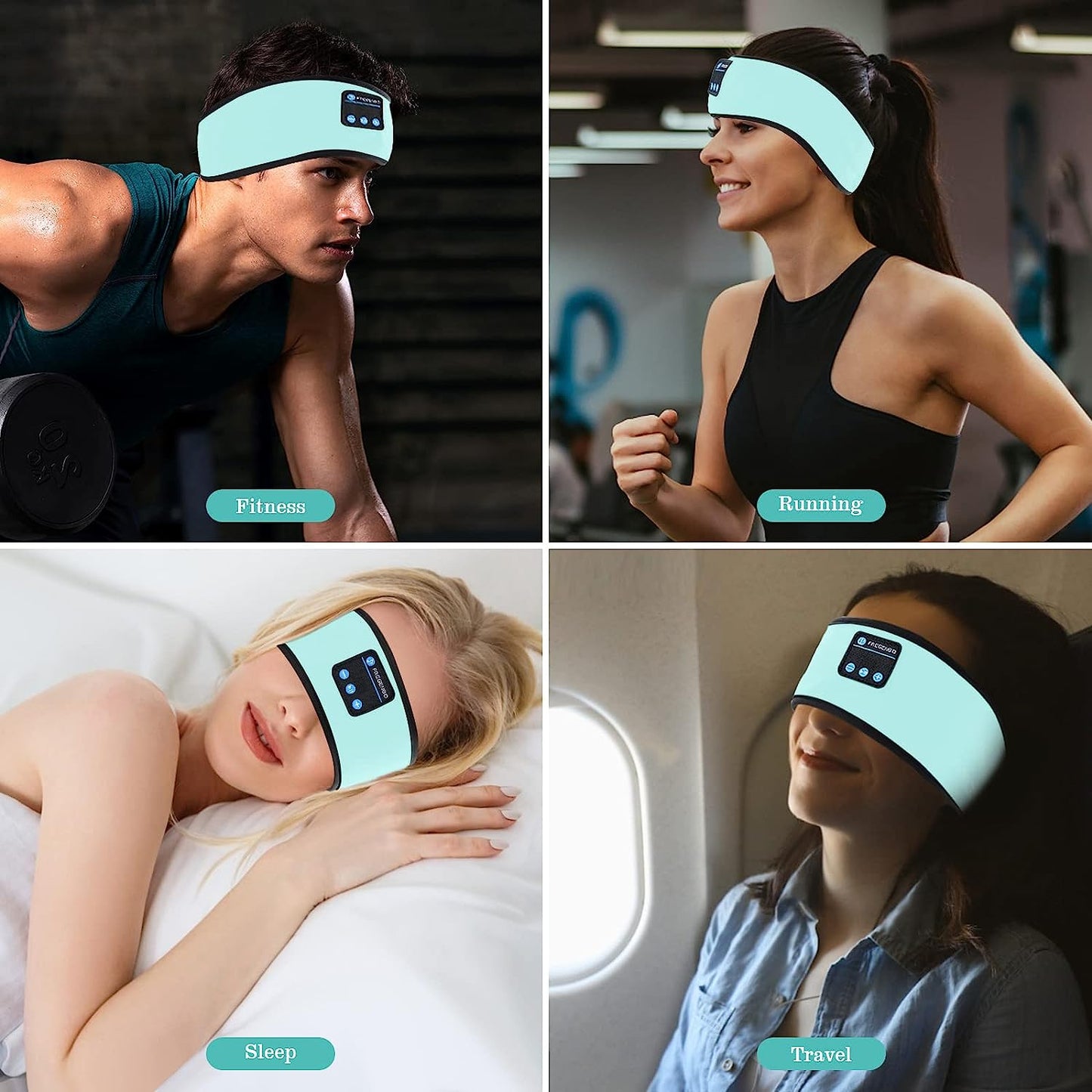 Wireless Sleep Headphones Headband with Ultra-Thin HD Stereo Speakers for Sports and Meditation - Comfortable Design for Side Sleepers